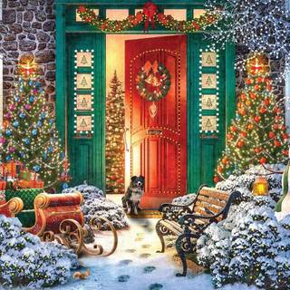 Christmas doors wallpaper