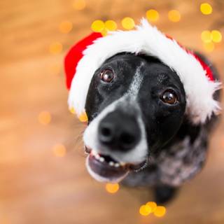 Christmas dog desktop wallpaper