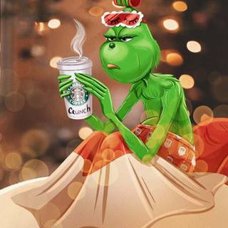 Christmas cute Grinch wallpaper