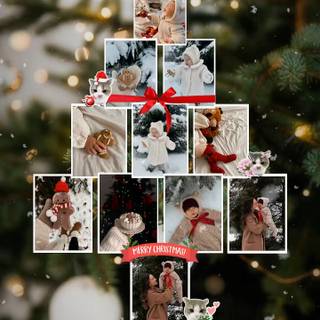Christmas cute collage wallpaper