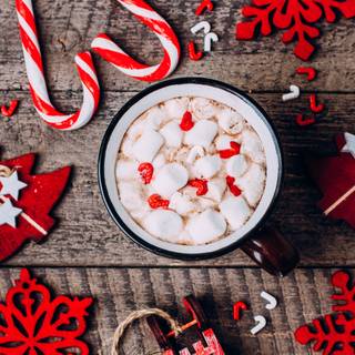 Christmas coffee laptop wallpaper