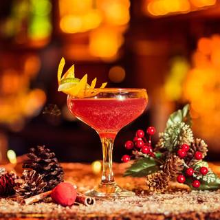 Christmas cocktail wallpaper