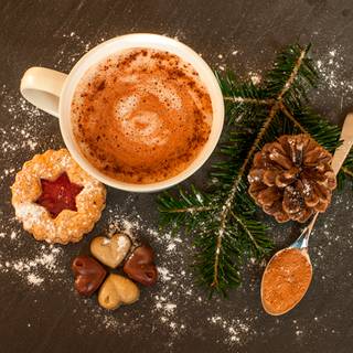 Christmas coffee laptop wallpaper