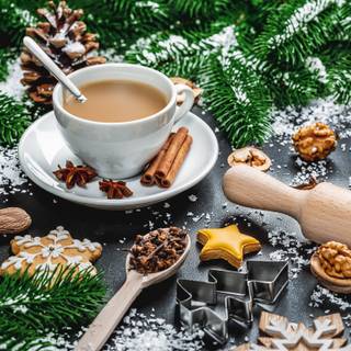 Christmas coffee laptop wallpaper