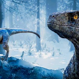 Blue dino Jurassic world wallpaper