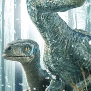 Blue dino Jurassic world wallpaper