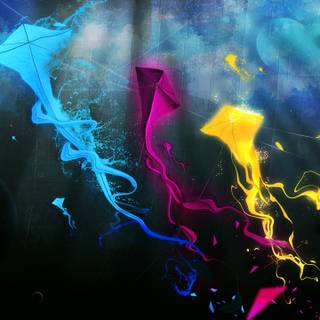 Magenta and yellow wallpaper