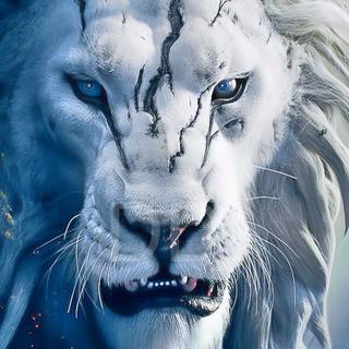 Magical spirit lion wallpaper