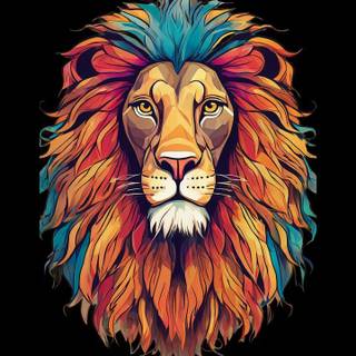 Magical spirit lion wallpaper