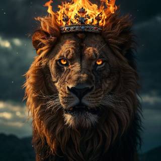 Magical spirit lion wallpaper