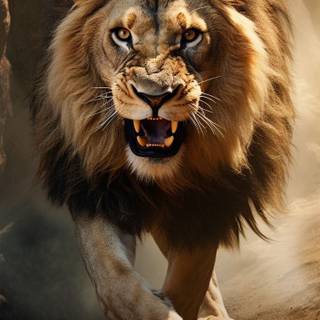 Magical spirit lion wallpaper