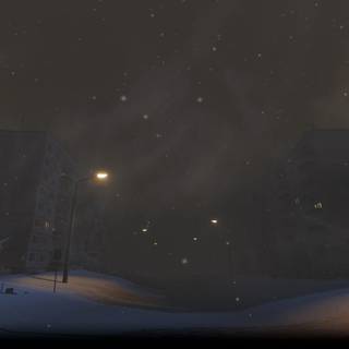 Winter bus stop wallpaper