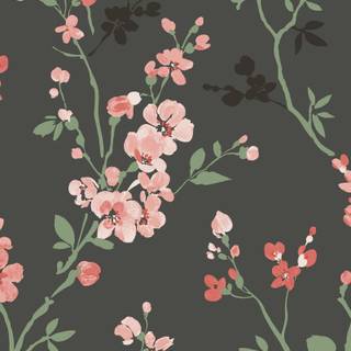 Black flower phone wallpaper