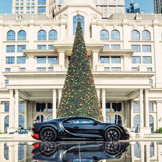 Christmas bugatti wallpaper