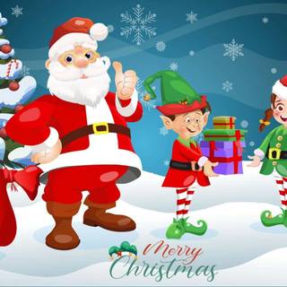 Santa's elf wallpaper