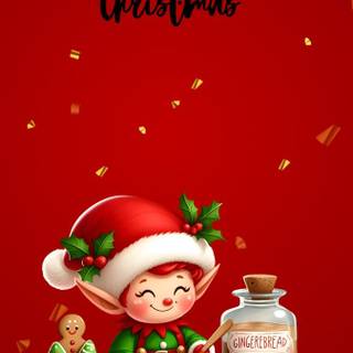 Santa's elf wallpaper