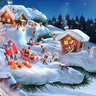 Santa's elf wallpaper