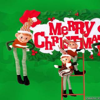 Santa's elf wallpaper