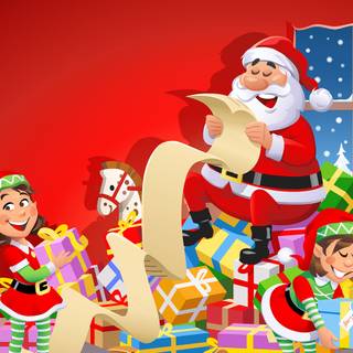 Santa's elf wallpaper