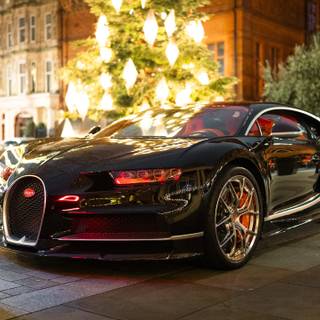Christmas bugatti wallpaper