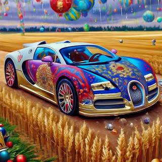 Christmas bugatti wallpaper