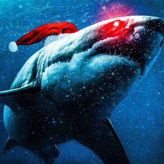 Santa Jaws wallpaper