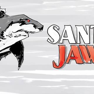 Santa Jaws wallpaper