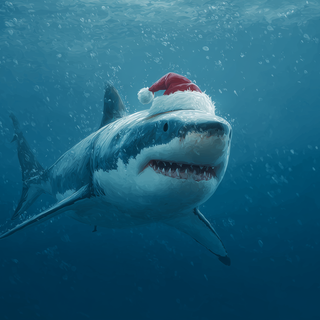 Santa Jaws wallpaper