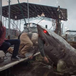 Santa Jaws wallpaper