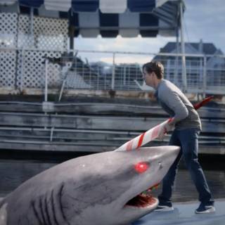 Santa Jaws wallpaper