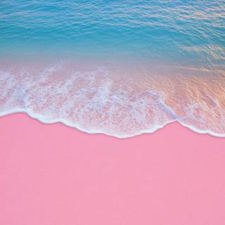 Pink sand beach wallpaper