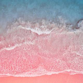 Pink sand beach wallpaper