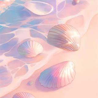 Pink sand beach wallpaper