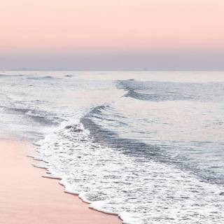 Pink sand beach wallpaper