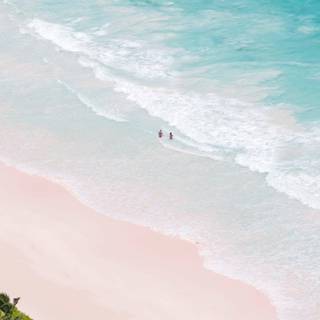 Pink sand beach wallpaper