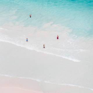 Pink sand beach wallpaper