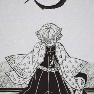 Zenitsu white wallpaper