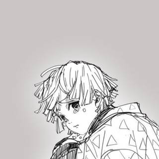 Zenitsu white wallpaper