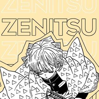 Zenitsu white wallpaper