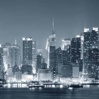 Dual monitor city wallpaper