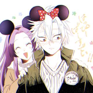 Kanae and Sanemi wallpaper