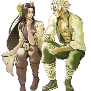 Kanae and Sanemi wallpaper