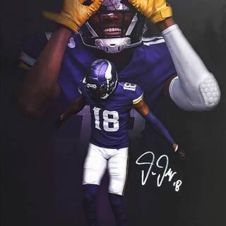 Justin Jefferson drip wallpaper