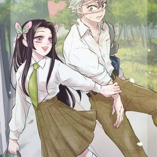 Kanae and Sanemi wallpaper