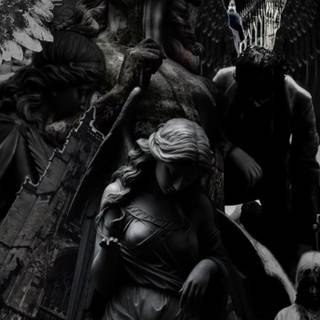 Dark statue wallpaper