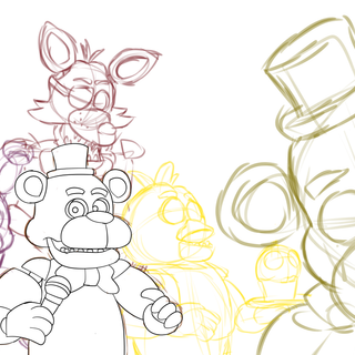 FNAF drawing wallpaper