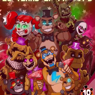 FNAF drawing wallpaper