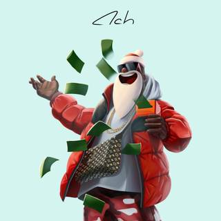 Drip Santa wallpaper