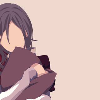 Anime girl minimalist wallpaper