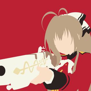 Anime girl minimalist wallpaper
